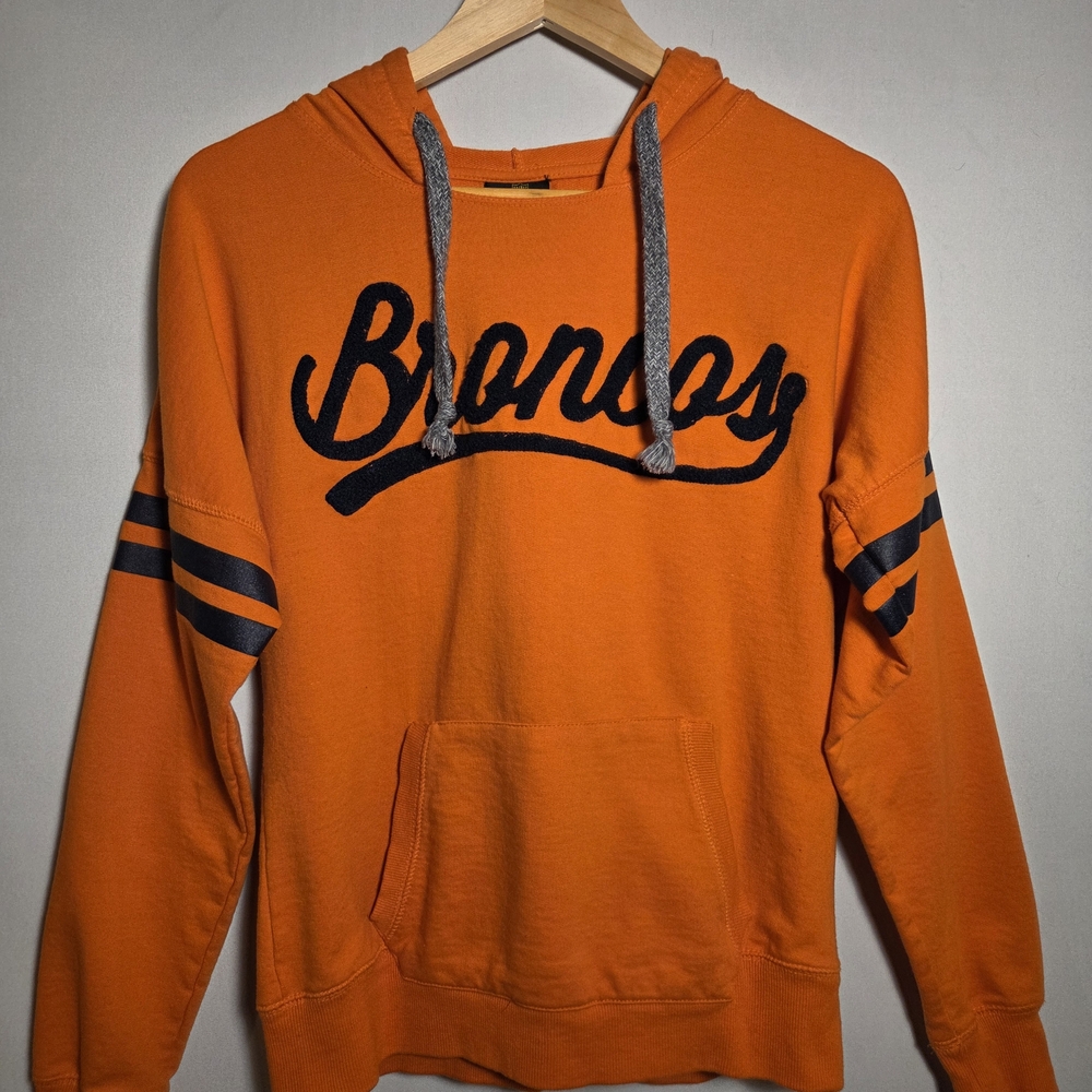NFL Broncos Orange Hoodie with Navy Details